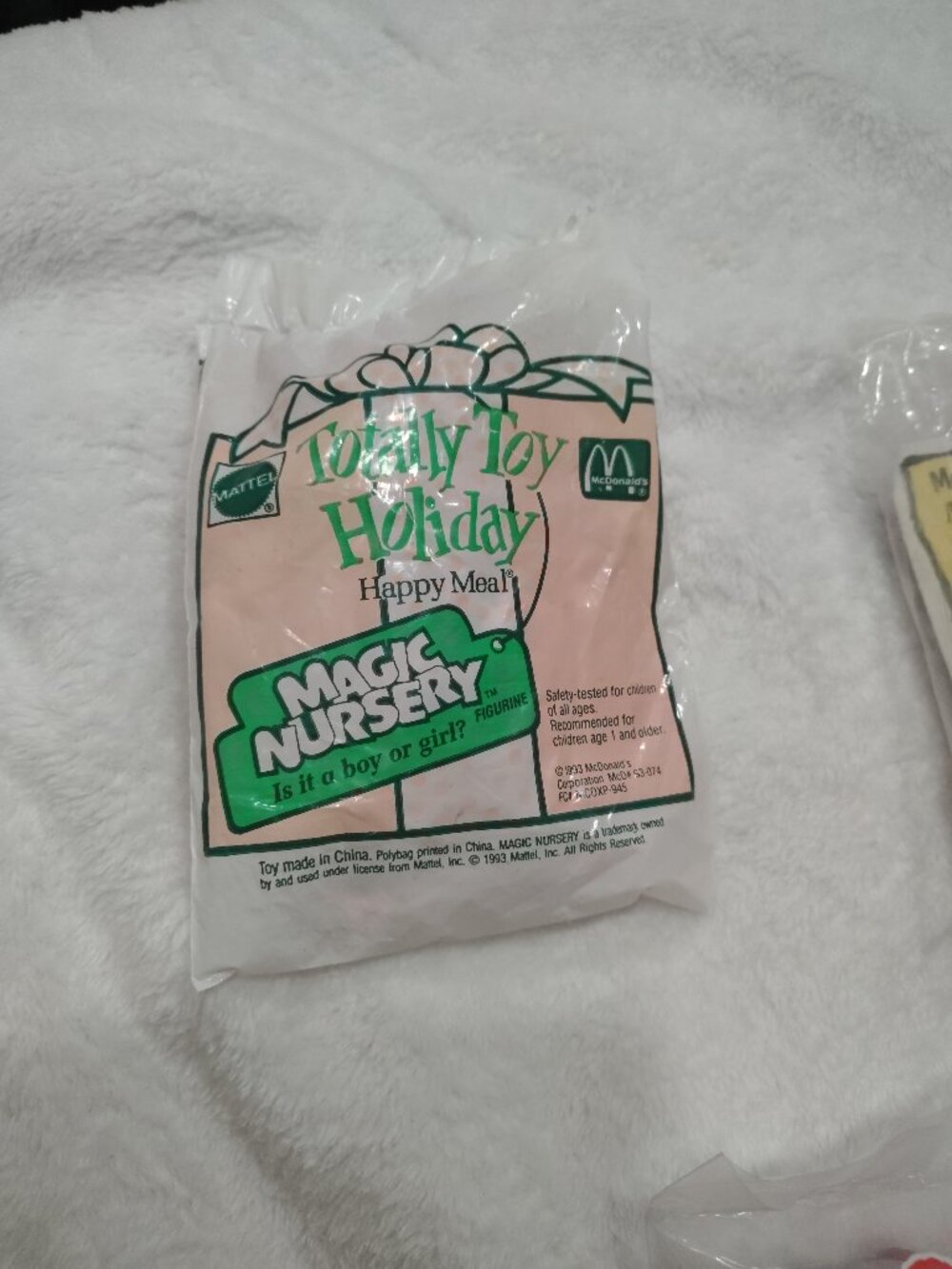1993 McDonald's Magic Nursery figurine from the "Totally Toy Holiday"